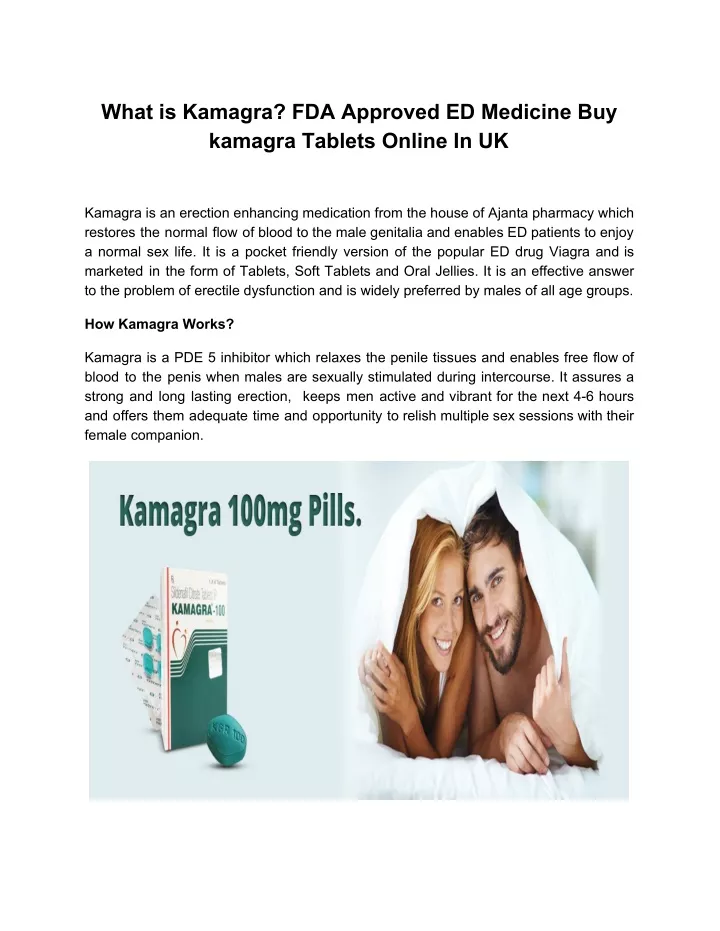 what is kamagra fda approved ed medicine
