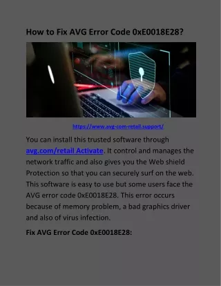 how to fix avg error code 0xe0018e28