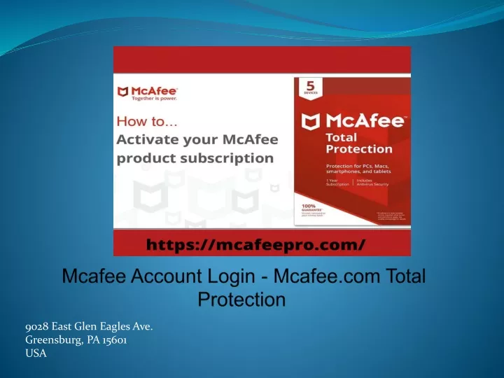 mcafee account login mcafee com total protection