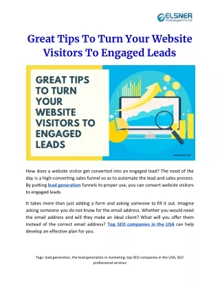 great tips to turn your website visitors