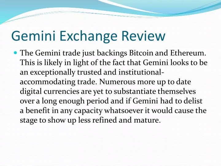 gemini exchange review