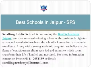 best schools in jaipur sps