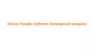 Money transfer software development company