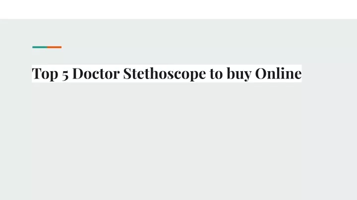 top 5 doctor stethoscope to buy online