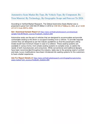 automotive seats market by type by vehicle type