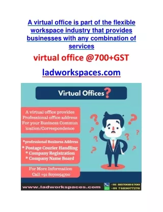 A virtual office is part of the flexible workspace|ladworkspaces