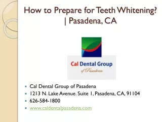 How to Prepare for Teeth Whitening? | Pasadena, CA
