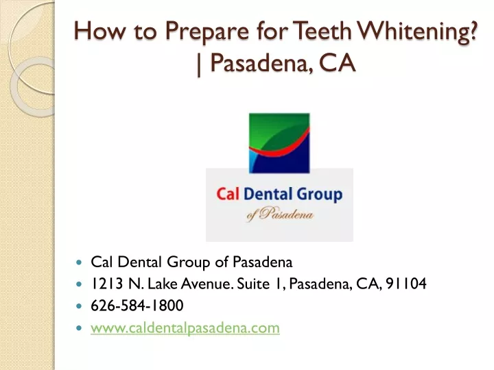 how to prepare for teeth whitening pasadena ca