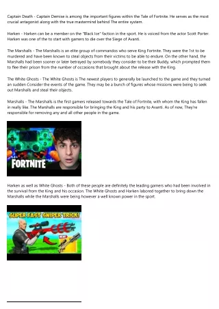 The key Players in the Story of Fortnite Who Are the 7 Evil Characters?
