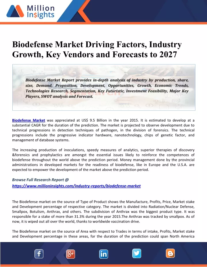 biodefense market driving factors industry growth