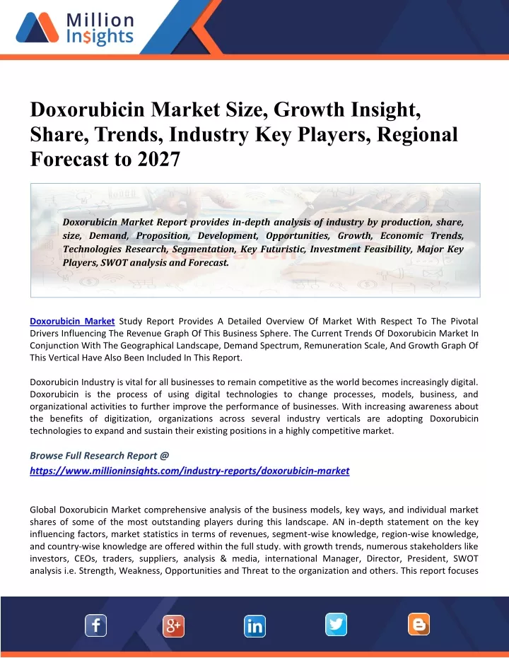 doxorubicin market size growth insight share