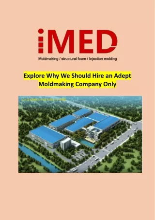 explore why we should hire an adept moldmaking