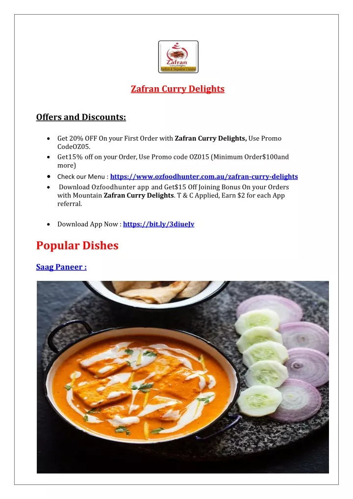 zafran curry delights