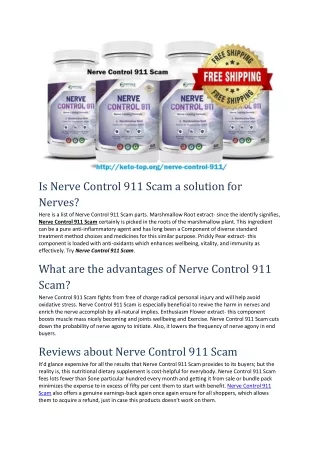 Nerve Control 911 Scam