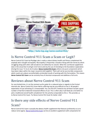 Nerve Control 911 Scam