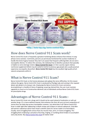 Nerve Control 911 Scam