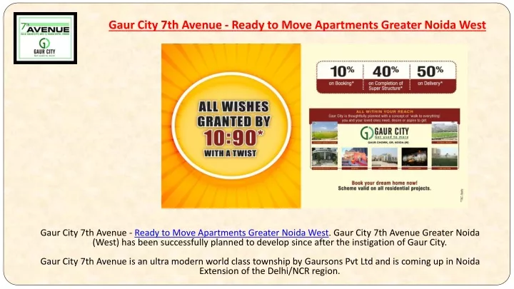 gaur city 7th avenue ready to move apartments greater noida west