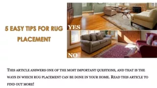 5 Easy Tips for Rug Placement
