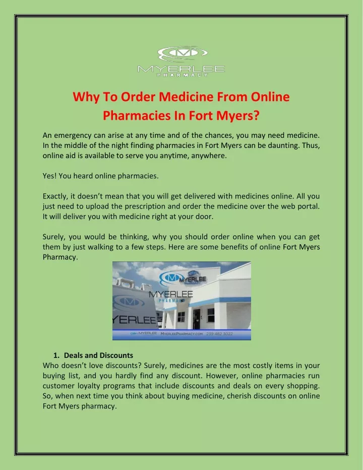 why to order medicine from online pharmacies
