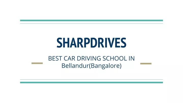 sharpdrives best car driving school in bellandur