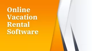 online vacation rental software
