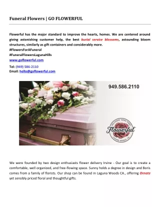 Funeral Flowers | GO FLOWERFUL