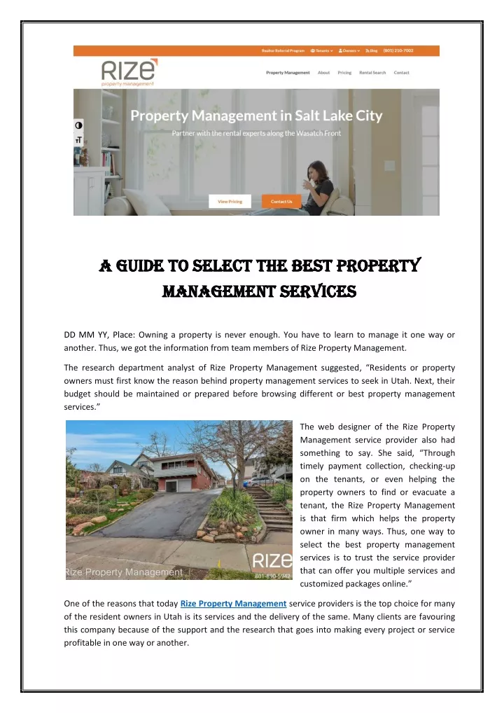 a guide to select the best property a guide