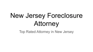 Foreclosure Attorney NJ