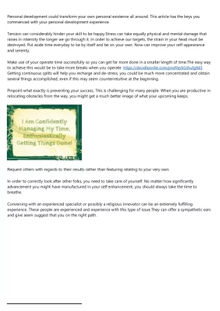 personal development could transform your