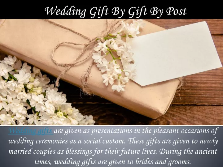 wedding gift by gift by post