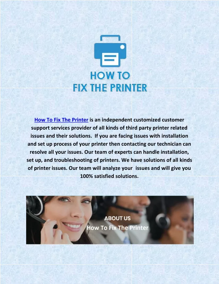 how to fix the printer is an independent