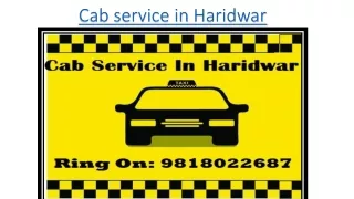 Cab Service in Haridwar