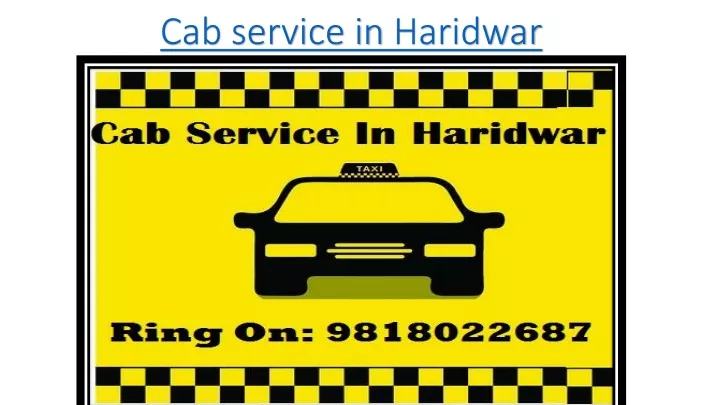 cab service in haridwar