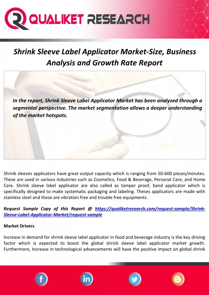 shrink sleeve label applicator market size