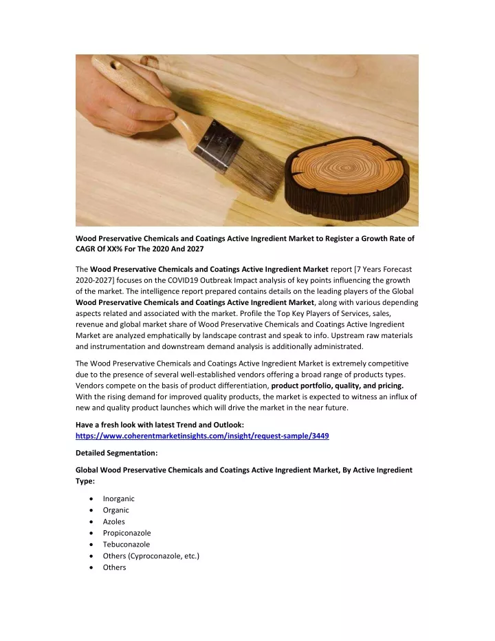 wood preservative chemicals and coatings active