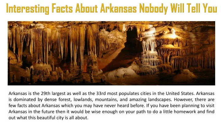 interesting facts about arkansas nobody will tell