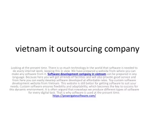 vietnam it outsourcing company