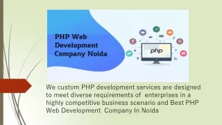 PHP website development company in Noida