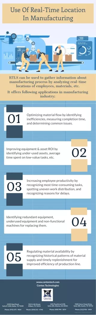use of real time location in manufacturing