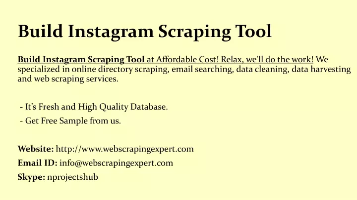 build instagram scraping tool