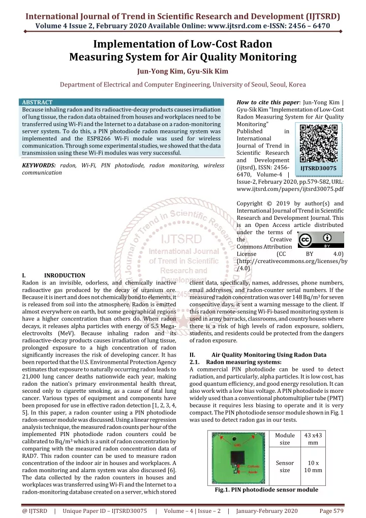 international journal of trend in scientific