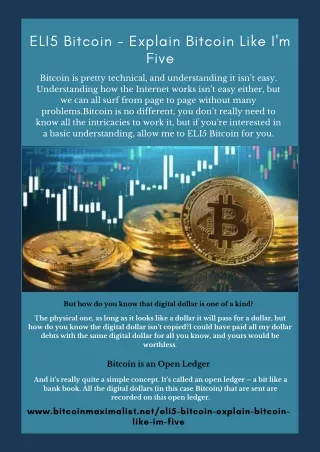 eli5 bitcoin explain bitcoin like i m five