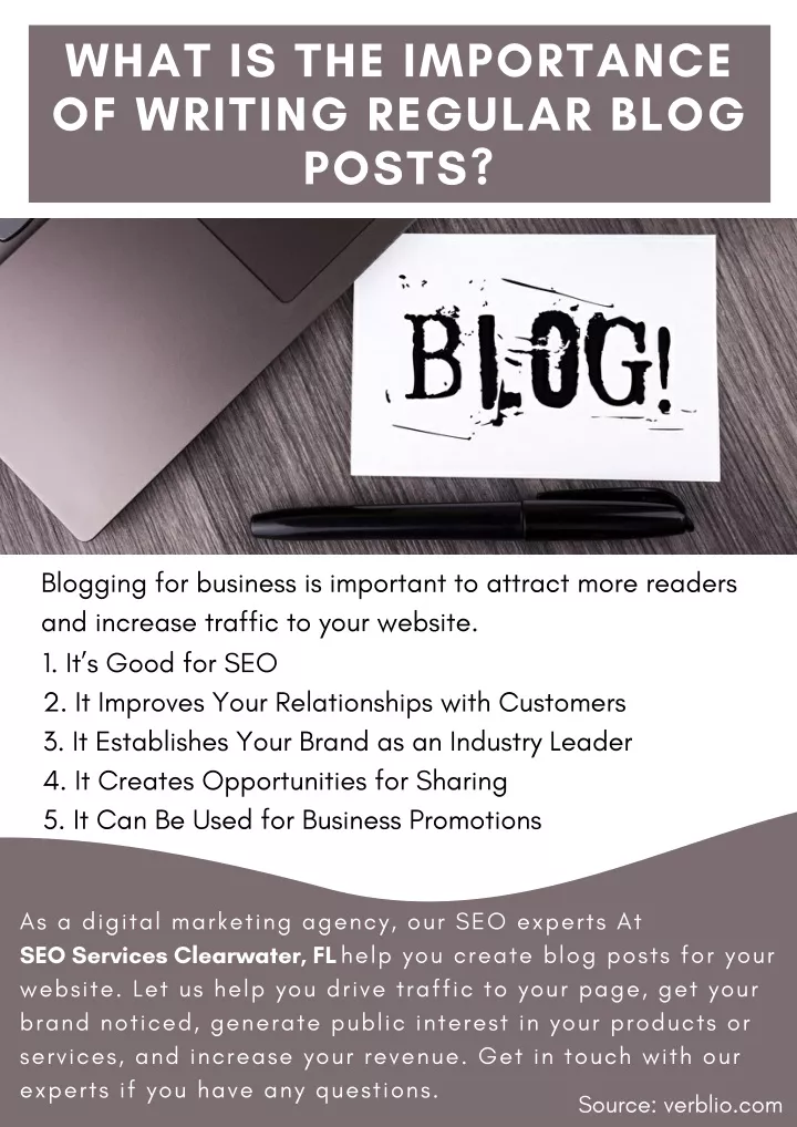 what is the importance of writing regular blog