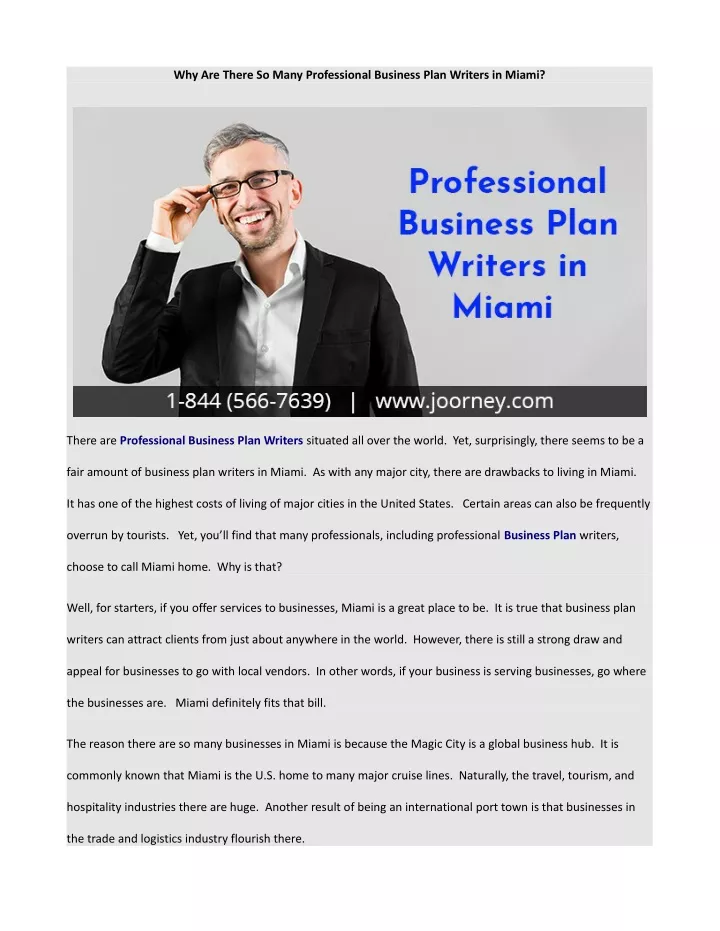 why are there so many professional business plan