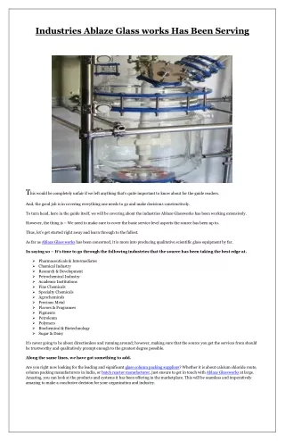 industries ablaze glass works has been serving