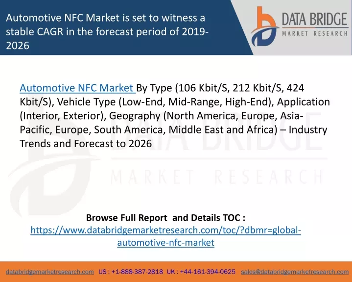 automotive nfc market is set to witness a stable