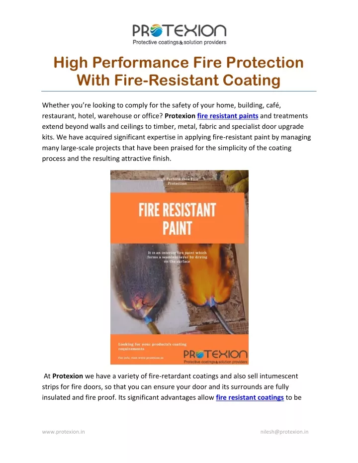 high performance fire protection with fire