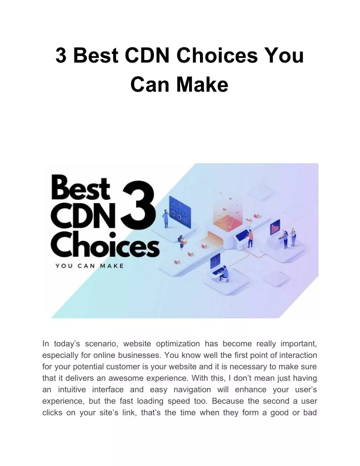 3 best cdn choices you can make