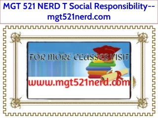 MGT 521 NERD T Social Responsibility--mgt521nerd.com