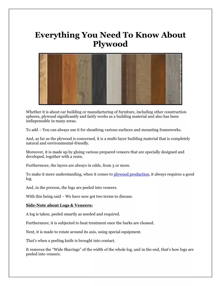 everything you need to know about plywood